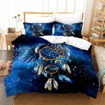 Gaublys Sapnų Gaudyklė Bohemi&scaron;ka Mandala Plunksnos Patalių Komplektas Berniukams Mergaitėms Viengulis Karalienės Dydžio Antklodės Užvalkalas Pagalvės Užvalkalas Lova Vaikams Suaugusiems 70x133cm 2pcs