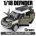 Didelis 1/18 Land Rover Defender Range Rover SUV Visureigis Lydinio Modelis Automobilis Die-cast Transporto Priemonių Kolekcija Garsas ir &Scaron;viesa Atgal Atitraukiamas Berniuko Žaislas Vaikų Dovana žalia