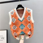 Moteri&scaron;kas megztinis su liemene pavasario ir rudens megztinis moteri&scaron;kas megztinis V formos i&scaron;kirpte, laisvas i&scaron;orinis sluoksnis be rankovių, megztas liemenės megztinis megztinis One Size