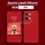 Dėklas OnePlus Nord 3, silikoninis skystas, skirtas OnePlus Nord 3, paprastas guminis TPU apsauginis telefono dėklas, OnePlus Nord 3 dėklas OnePlus Nord 3 raudona