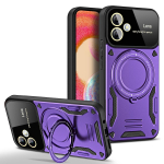 Smūgiams atsparus &scaron;arvų žiedo laikiklis telefono dėklas, skirtas Samsung Galaxy A04 A04E A04S Magsafe belaidžio įkrovimo magnetinis dangtelis Samsung A04 violetinė