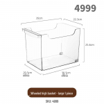 Skaidri daugiafunkcinė laikymo dėžė knygoms, žaislams, užkandžiams, drabužiams, kosmetikai ir smulkmenoms