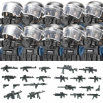 Miesto policija Kinija Specialiosios pajėgos Konstruktoriai &Scaron;turmo karys SWAT Figūrėlės Apsauga nuo dujų kaukė Kariniai ginklai Kaladėlės Žaislai Vaikams