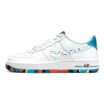 Nike Air Force 1 LV8 GS Swoosh Pack Vaikams Sportbačiai Balti Imperialinio Mėlynumo Juodi DM7597-100 35.5