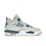 Air Jordan 4 Retro GS Military Blue 2024 Vaikų Kedai Balti Ne-Balti Neutraliai Pilki HF4281-141 36