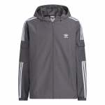 Adidas Originals Track Stag Atsitiktinis Paprastas Universalus Striukė su Gobtuvu Unisex Striukė Tamsiai Pilka KB1942 XL