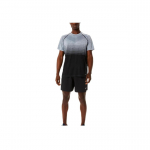 Asics Besiūliai Ss Top Gradient Round Neck Megztiniai Trumpomis Rankovėmis Vyri&scaron;ki Vir&scaron;utiniai Drabužiai, Pilki 2011C398-002 XL