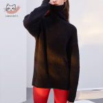 Sinoufoed Women's High-Neck Wool Blend Sweater S+075 S160/84A