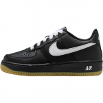 Nike Air Force 1 LV8 GS Juodi Balti Guminiai Vaikų Sportbačiai Guminiai &Scaron;viesiai Rudos spalvos IB8845-001 37.5