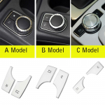 Automobilio konsolės daugialypės terpės rankenėlės jungiklio mygtuko dangtelio lipdukas skirtas Mercedes Benz ABCE klasės CLA GLA GLK W204 W212 W176 W246 X204 Style C