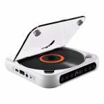 KC-918 CD grotuvas Ne&scaron;iojamas Bluetooth muzikos grotuvas CD grotuvas Apsauginis dangtelis nuo dulkių 6 režimai A-B kartojimas Laikmatis su nuotolinio valdymo pultu CD Player balta