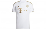 adidas 22-23 i&scaron;vykos Bayern mar&scaron;kinėliai su spaudiniu, apvalia apykakle, futbolo XL balta