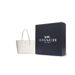 Coach City 33 Klasikinis monogramos didelės talpos pirkinių krep&scaron;ys Moteri&scaron;kas tote Auksinis Rožinis Kreidinis 5696-IMRFF Gift Box Sets (Basic Set+Black Box) white