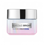 L'Oreal Paris Glycolic Bright &Scaron;vytėjimo suteikiantis naktinis kremas, &Scaron;viesinantis kremas visai nakčiai, Glikolio rūg&scaron;tis gelio pavidalo kremo tekstūroje, kuris pastebimai sumažina dėmes