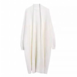 Mink&scaron;tas va&scaron;kinis megztas kardiganas moteri&scaron;kas rudens ir žiemos naujas laisvas ir plonas tinginio stiliaus imituoto audinės aksomo ilgas paltas One size fits all white