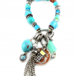 Les Tr&eacute;sors De Lily [E0434] &ndash; &bdquo;Thalassa&ldquo; turkio spalvos dizainerio apyrankė mėlyna