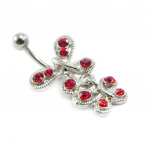 Les Tr&eacute;sors De Lily [I1350] - Body Piercing 'Papillons' rouge raudona