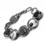 NOA [I2144] - Bracelet Cr&eacute;ateur 'Sissi' gris pilka