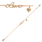 Les Tr&eacute;sors De Lily [K3376] - Bracelet Plaqu&eacute; Or 'Love' dor&eacute; - 20x8 mm