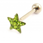 Les Tr&eacute;sors De Lily [L4499] - Barbell acier 'Etoile' vert žalia