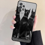 Tpu mink&scaron;tas telefono dėklas, skirtas Samsung Galaxy A71 A31 A51 A22 A52 A23 A21s A72 A32 A33 A53 A13 A42 A41 gyvūno dobermano &scaron;unų dėklas Samsung A11