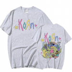 Korn Cartoon Rock Band muzikos albumo mar&scaron;kinėliai Vyri&scaron;ki vintažiniai metalo gotikos dideli mar&scaron;kinėliai Streetwear vasariniai trumpomis rankovėmis mar&scaron;kinėliai XXL