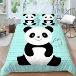 &Scaron;iuolaikinė romanti&scaron;ko stiliaus patalynė Panda antklodės užvalkalas patalynei / dvigulė lova Viso dydžio lovatiesių rinkinys, plaunamas, patogus namų dekoravimas