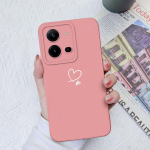 Dėklas, skirtas Vivo V9 V19 V20 V21 V23 V25 V27 Pro Z1 Z3 Z5X mados smūgiams atspari fotoaparato apsauga Matinis mink&scaron;tas skystas silikonas meilės &scaron;irdelė Vivo buferiui Vivo V19