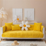 Sutir&scaron;tintas sofos užvalkalas Žakardinis slydimas Vienspalvis Linty sofos užvalkalas, skirtas svetainei, neslystantis kelių dydžių mink&scaron;tas namų dekoras 90x120 cm