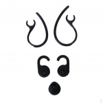 black color ear Hook Earbuds Headphones Stereo Headset for Jogging, Running, Fitness