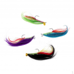 4 vnt. Dry Fly Lure Vienvietis kabliukas Įvairių spalvų Ilgų plunksnų upėtakių žvejyba