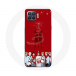 Coque pour Oppo A93 BTS Bangtan Gar&ccedil;ons Fond Rouge Cadeau de No&euml;l 2023