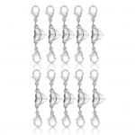10 vnt. Magnetinė sagtis, &scaron;irdies formos lydinys, magnetiniai užsegimai, karoliai, apyrankės ilgintuvas, papuo&scaron;alų priedai 10 pcs auksinė