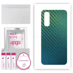 apgo Protective Skin Sticker for the back compatible with Realme Narzo 30, Wrap Film, Foil, Vinyl - Pattern Carbon Chameleon CAKA1
