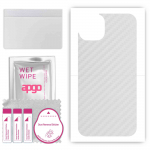 apgo Protective Skin Sticker for the back compatible with Apple iPhone 14, Wrap Film, Foil, Vinyl - Pattern Transparent Carbon