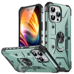 Atsparus smūgiams Armor 360&deg; magnetinis pasukamas metalinis žiedo stovas Telefono dėklas iPhone 15 14 13 12 11 Pro Max 8 7 6 Plus X XS XR For iPhone 15 ProMax juoda