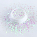 Flat bottle spring cherry blossom petal nail glitter macaron 12 color PET irregular nail decoration patch DIY nail supplies