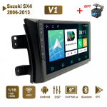 Android Car Radio Stereo, skirtas Suzuki SX4 2006-2013 GPS Navigation 2DIN 4 Core Multimedia Player Autoradio 1+16GB