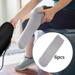 6 Pack Amputee Socks for Stump Coverage, Cotton Material Comfort S pilka spalva
