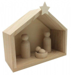 Cr&egrave;che en bois + pions &agrave; personnaliser