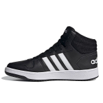 Adidas Hoops 2.0 Mid Juodi Balti Vyri&scaron;ki Sportbačiai Core-Black Cloud-White FY8618 43⅓