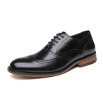 Auk&scaron;čiausios kokybės vyri&scaron;ki &bdquo;Brogue Oxford&ldquo; stiliaus bateliai &ndash; nesenstančio stiliaus, tikros odos ir elastinės juostos &ndash; patvarūs, patogūs, 39