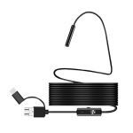 7,0 mm C TYPE-C endoskopinė kamera IP67, vandeniui atspari 6 &scaron;viesos diodų reguliuojama USB Android lanksčios tikrinimo borescope kameros, skirtos telefono kompiuteriui 1.5m
