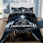 Kar&scaron;tas J-Jurassic Dinzaurų Parko Pasaulis Antklodės Užvalkalas Pagalvės Užvalkalas Dinzaurų Lovos Patalynės Komplektas Suaugusiems Berniukui Mergaitei Miegamojo Dekoras Viengulis Dvigulis AU Single(140*210cm)3pcs