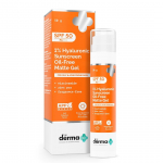 The Derma Co 1% hialurono saulės kremas, nepaliekantis riebumo, matinio gelio, SPF 50 PA++++ | Riebiai, į aknę linkusiai odai | Lengva tekstūra | Nepalieka baltų pėdsakų | Plataus spektro S