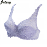 Julexy Big CDE moteri&scaron;ka liemenėlė permatoma itin plona bralette plius dydžio apatiniai nėriniuota liemenėlė 80D