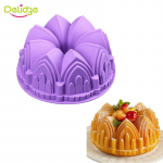 Silikono formos 1 vnt Big Crown 3D gimtadienio torto dekoravimo įrankiai Duonos fondant formos kepimo konditerijos įrankis random įvairiaspalvis