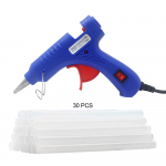 20W EU Plug Melt Glue Pramoniniai mini pistoletai Thermo Electric Heat Temperature Tool 7mm Sticks With 30 stks