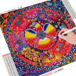 Deimantinės tapybos grąžtai Abstract Deimantinis siuvinėjimas kryželiu Mandala paveikslėlis 20x20