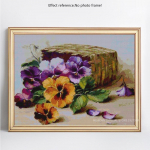 5D &bdquo;pasidaryk pats&ldquo; deimantų siuvinėjimo gėlė, pilnas ekranas, pilnas apvalus siuvinėjimas kryželiu rankdarbių kalnų kri&scaron;tolas 20X30CM